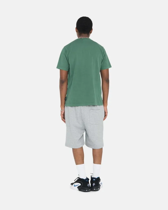 Sweats Men Stussy STOCK LOGO SWEAT SHORT Grey Heather Sweats Men Stussy STOCK LOGO SWEAT SHORT Grey Heather