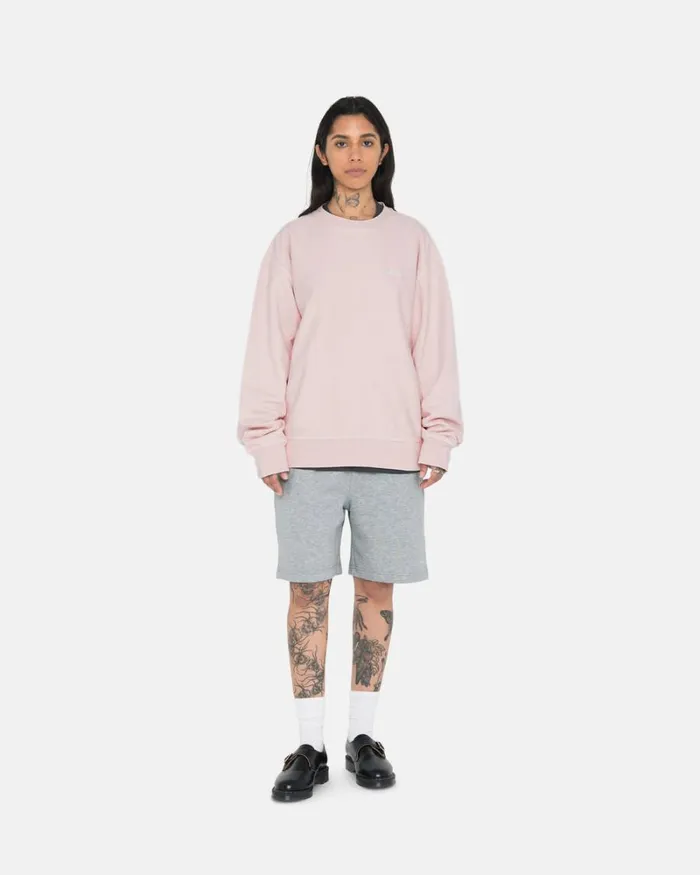 Sweats Men Stussy STOCK LOGO SWEAT SHORT Grey Heather Sweats Men Stussy STOCK LOGO SWEAT SHORT Grey Heather