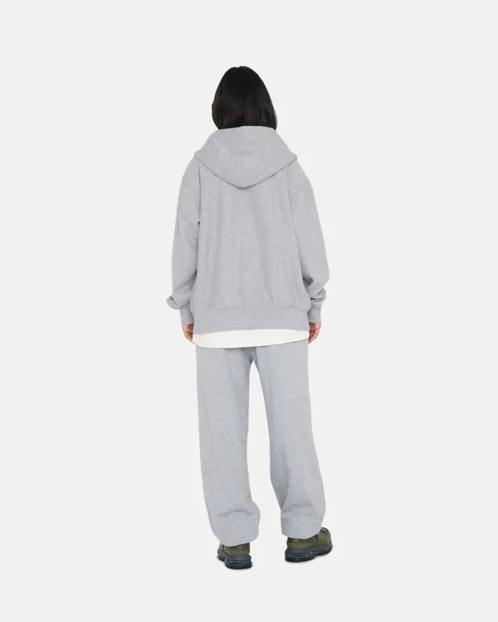 Sweats Men Stussy STOCK LOGO ZIP HOODIE Grey Heather Sweats Men Stussy STOCK LOGO ZIP HOODIE Grey Heather