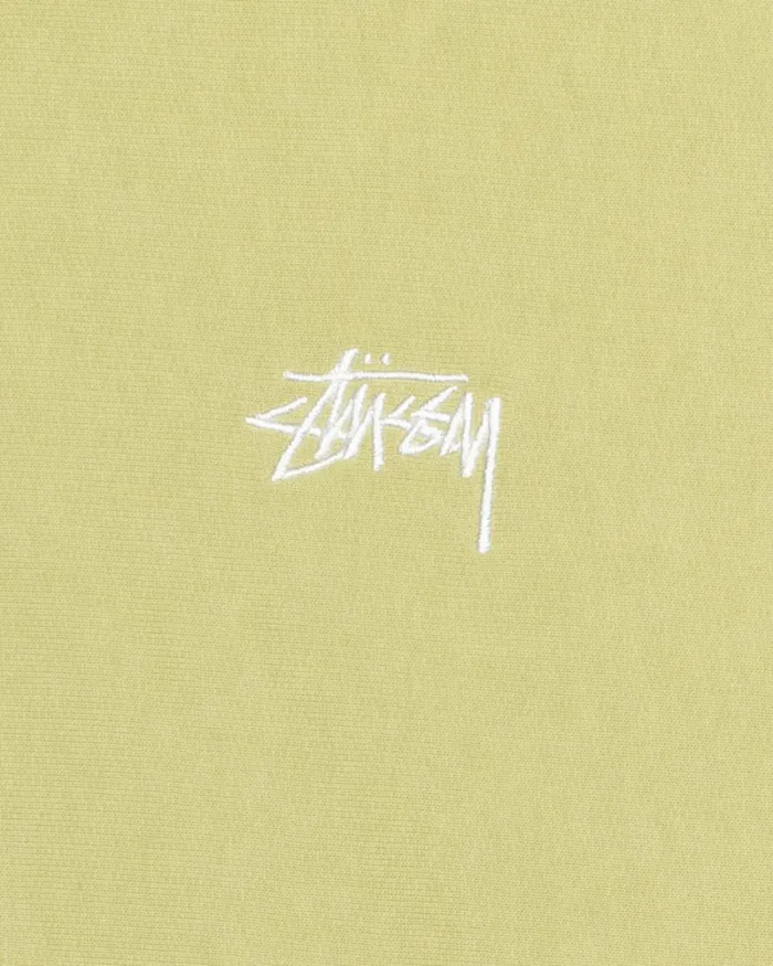 Sweats Men Stussy STOCK LOGO ZIP HOODIE Pale Green Sweats Men Stussy STOCK LOGO ZIP HOODIE Pale Green
