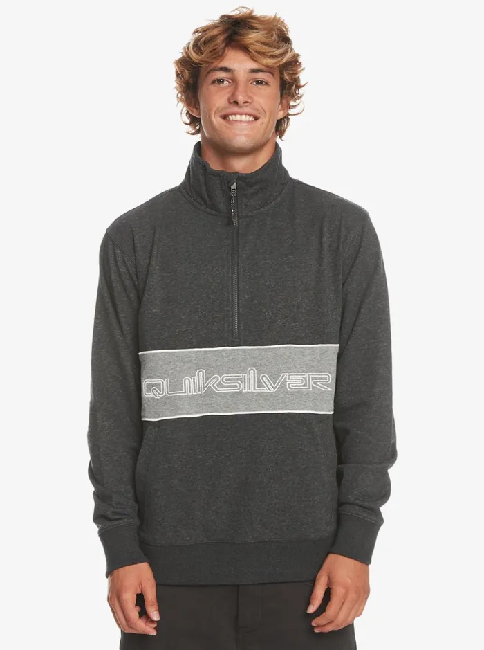 Sweatshirts and Hoodies Men Quiksilver Bold Omni HalfZip Sweatshirt Black Heather Sweatshirts and Hoodies Men Quiksilver Bold Omni HalfZip Sweatshirt Black Heather