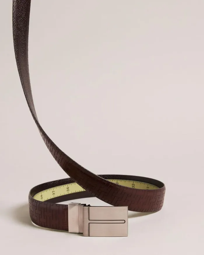 T Laser Etched Belt And Cardholder Set Brown Men Ted Baker Belts