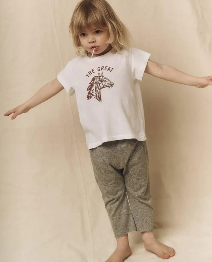 Tshirts Little039s The Great The Little Boxy Crew True White With Bronco Graphic