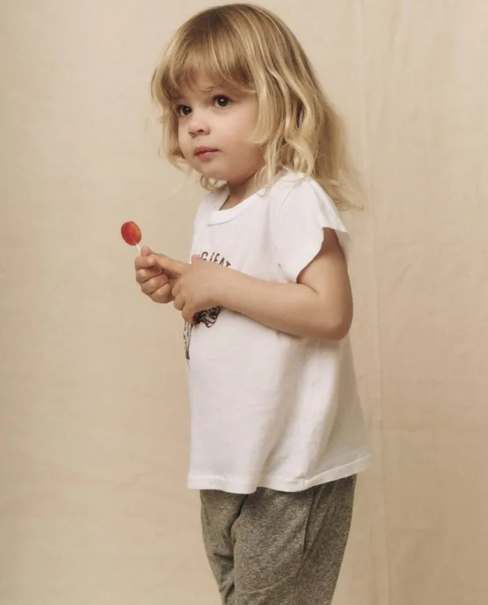 Tshirts Little039s The Great The Little Boxy Crew True White With Bronco Graphic
