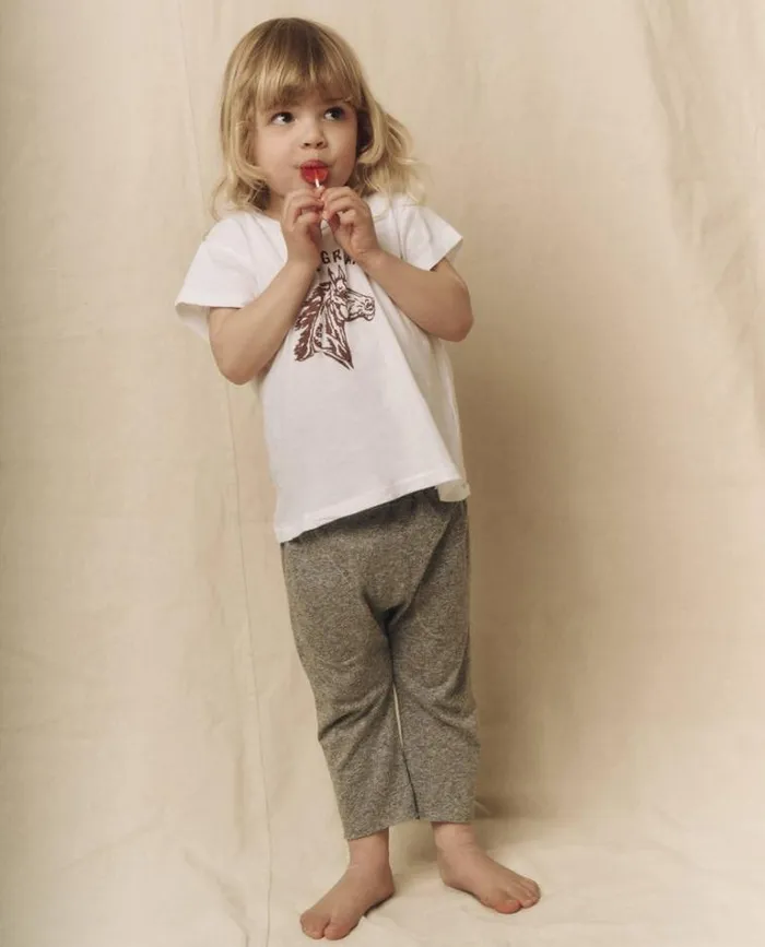 Tshirts Little039s The Great The Little Boxy Crew True White With Bronco Graphic