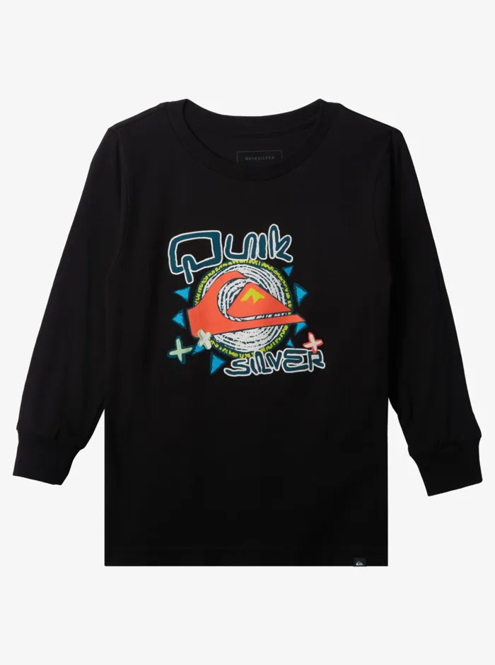 Tees Boys Quiksilver Boy039s 816 Vintage Feel Long Sleeve TShirt Black