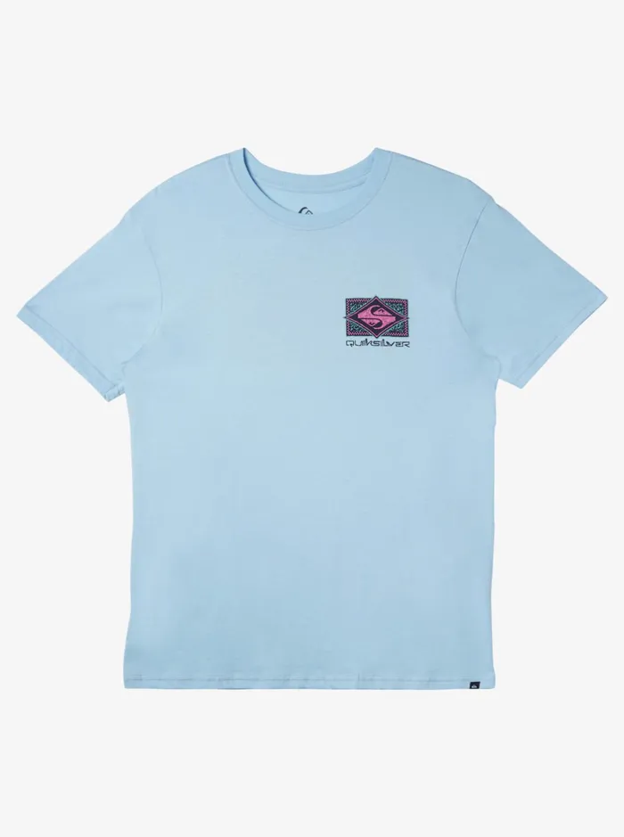 Tees Men Quiksilver Black Flash TShirt Clear Sky