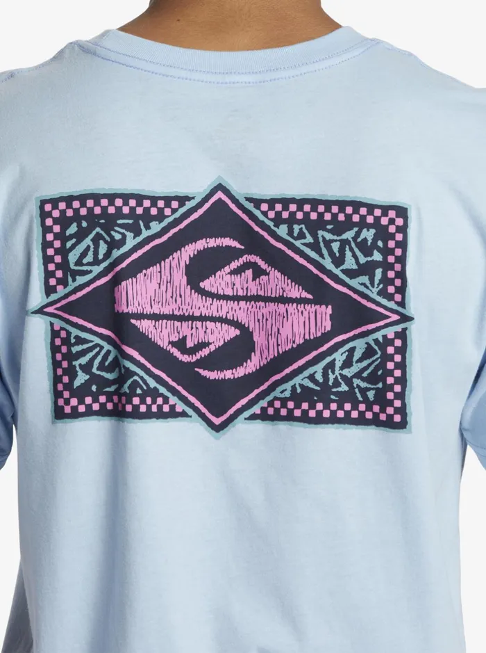 Tees Men Quiksilver Black Flash TShirt Clear Sky Tees Men Quiksilver Black Flash TShirt Clear Sky