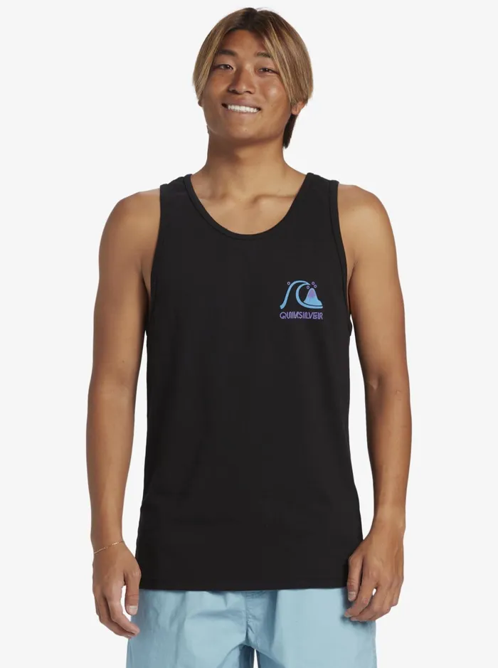 Tees Men Quiksilver Circle Back Tank Top Black Tees Men Quiksilver Circle Back Tank Top Black