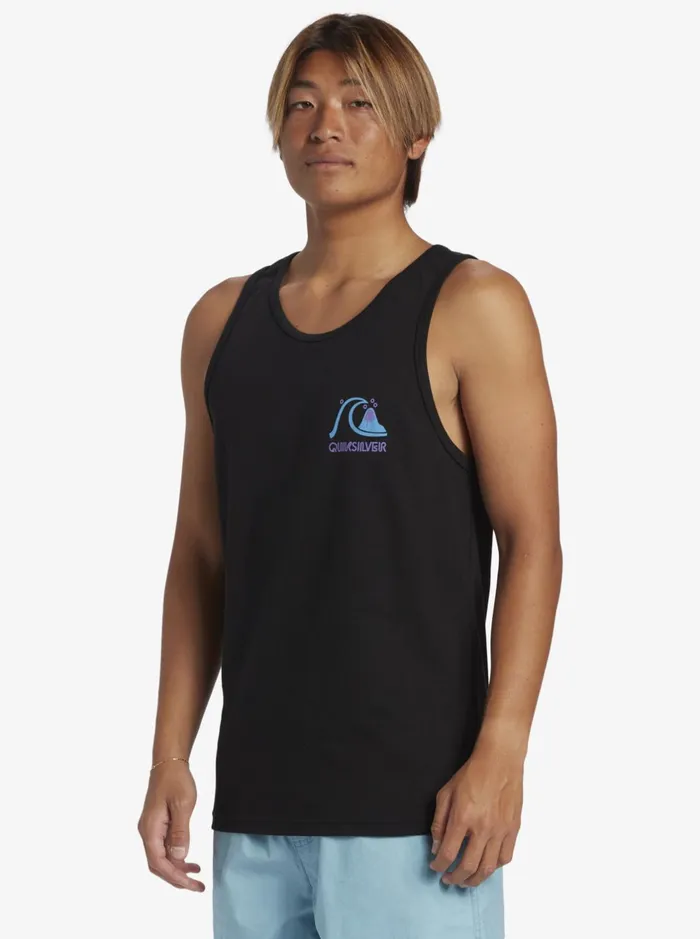 Tees Men Quiksilver Circle Back Tank Top Black Tees Men Quiksilver Circle Back Tank Top Black