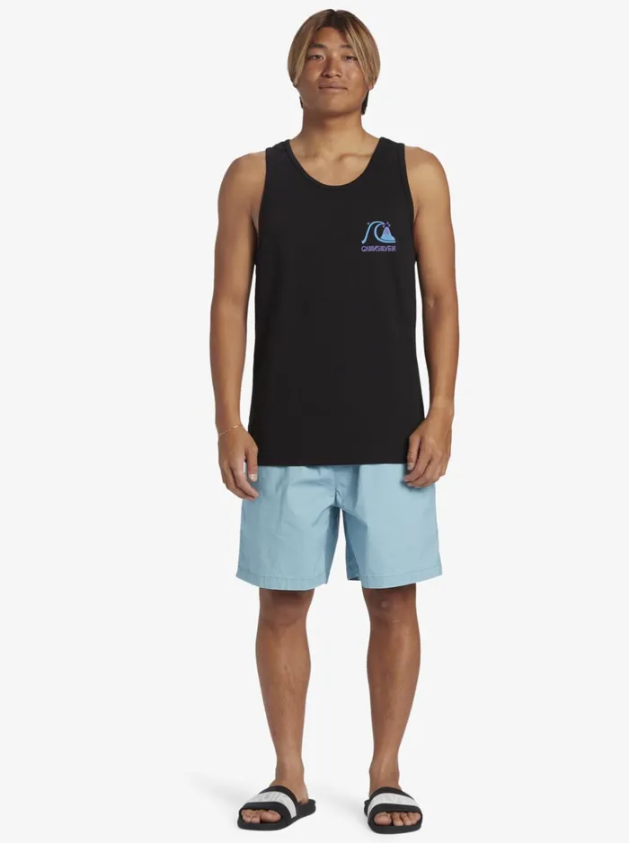Tees Men Quiksilver Circle Back Tank Top Black Tees Men Quiksilver Circle Back Tank Top Black