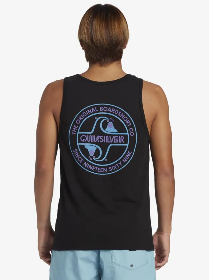 Tees Men Quiksilver Circle Back Tank Top Black Tees Men Quiksilver Circle Back Tank Top Black