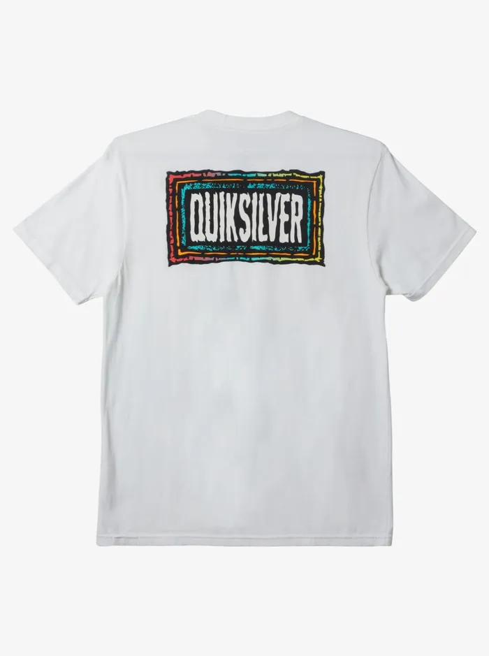 Tees Men Quiksilver Echoed Beat TShirt White Tees Men Quiksilver Echoed Beat TShirt White