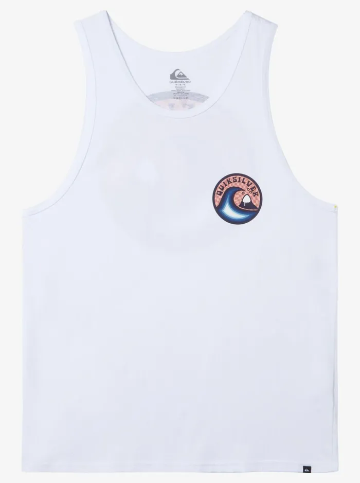 Tees Men Quiksilver Feelin The Vibe Tank Mt1 TShirt White