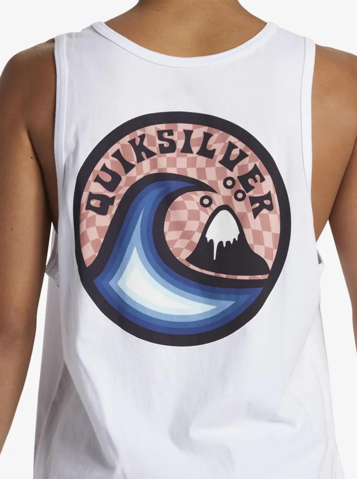 Tees Men Quiksilver Feelin The Vibe Tank Mt1 TShirt White Tees Men Quiksilver Feelin The Vibe Tank Mt1 TShirt White