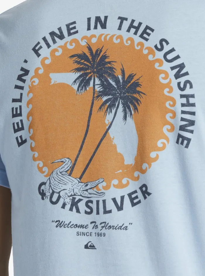 Tees Men Quiksilver Fl In The Sunshine TShirt Clear Sky Tees Men Quiksilver Fl In The Sunshine TShirt Clear Sky