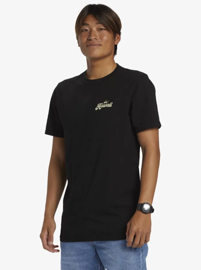 Tees Men Quiksilver Hi Water On The Brain TShirt Black Tees Men Quiksilver Hi Water On The Brain TShirt Black