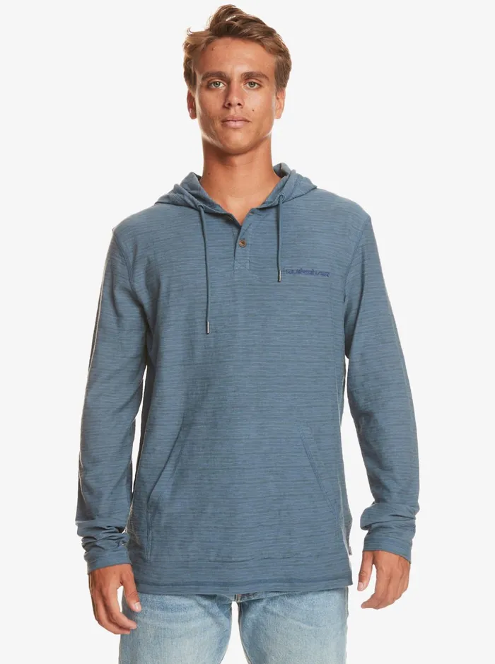 Tees Men Quiksilver Kentin Long Sleeves Hooded TShirt Kentin Bering Sea Tees Men Quiksilver Kentin Long Sleeves Hooded TShirt Kentin Bering Sea