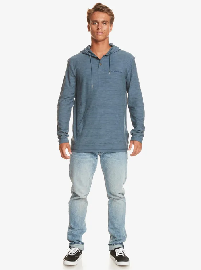 Tees Men Quiksilver Kentin Long Sleeves Hooded TShirt Kentin Bering Sea Tees Men Quiksilver Kentin Long Sleeves Hooded TShirt Kentin Bering Sea