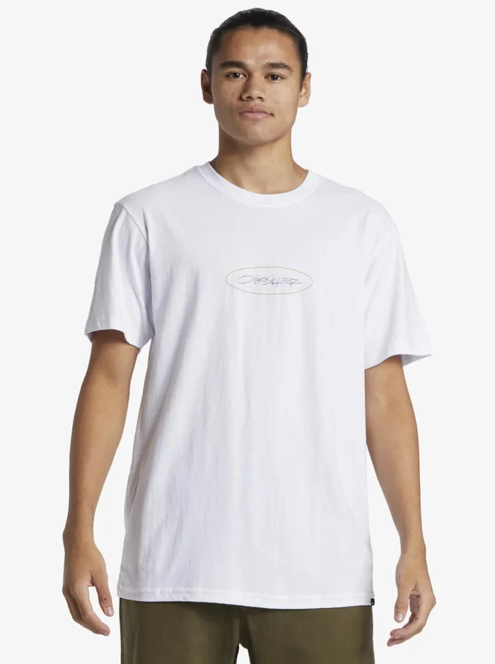 Tees Men Quiksilver Level Up TShirt White Tees Men Quiksilver Level Up TShirt White