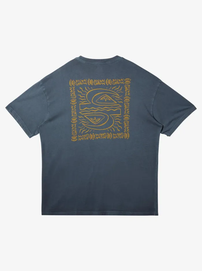 Tees Men Quiksilver Natural Vibe TShirt Dark Slate Tees Men Quiksilver Natural Vibe TShirt Dark Slate