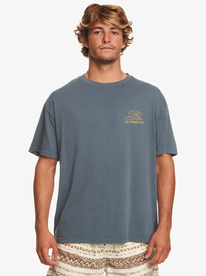 Tees Men Quiksilver Natural Vibe TShirt Dark Slate Tees Men Quiksilver Natural Vibe TShirt Dark Slate