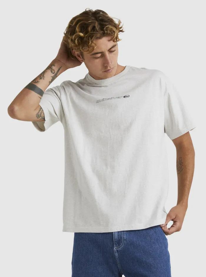 Tees Men Quiksilver New Instinct Short Sleeve Stn TShirt Snow Heather Tees Men Quiksilver New Instinct Short Sleeve Stn TShirt Snow Heather