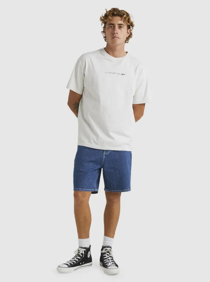 Tees Men Quiksilver New Instinct Short Sleeve Stn TShirt Snow Heather Tees Men Quiksilver New Instinct Short Sleeve Stn TShirt Snow Heather