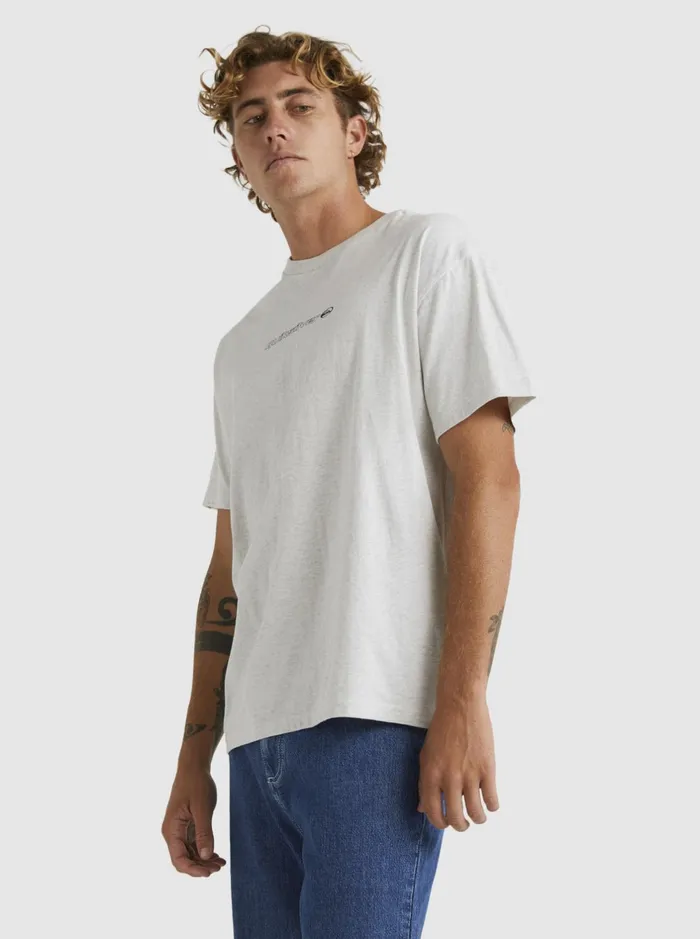 Tees Men Quiksilver New Instinct Short Sleeve Stn TShirt Snow Heather Tees Men Quiksilver New Instinct Short Sleeve Stn TShirt Snow Heather