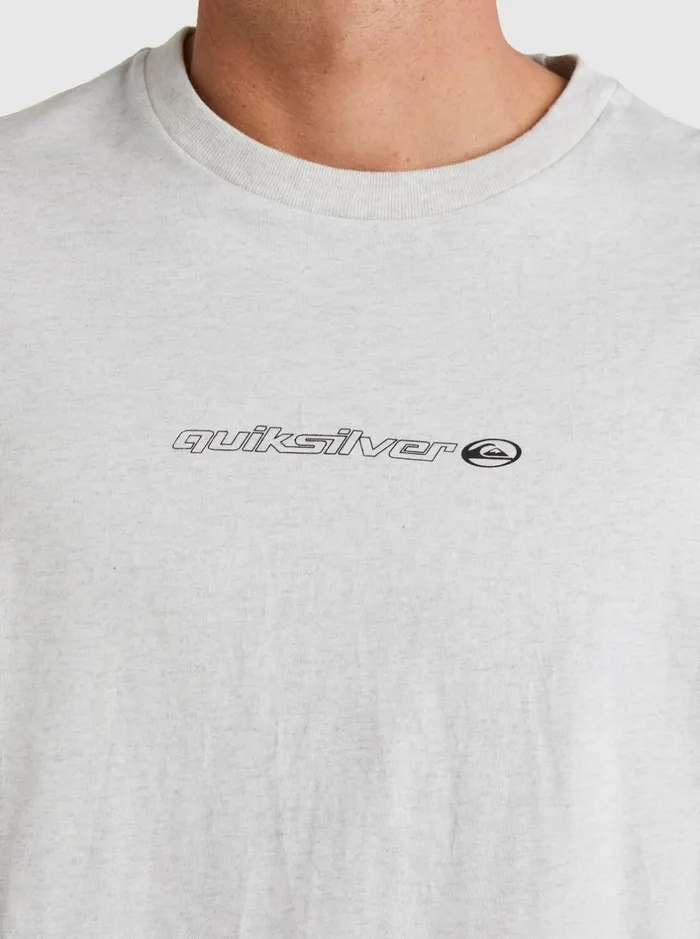 Tees Men Quiksilver New Instinct Short Sleeve Stn TShirt Snow Heather Tees Men Quiksilver New Instinct Short Sleeve Stn TShirt Snow Heather