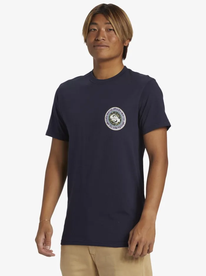 Tees Men Quiksilver Omni Circle TShirt Navy Blazer Tees Men Quiksilver Omni Circle TShirt Navy Blazer