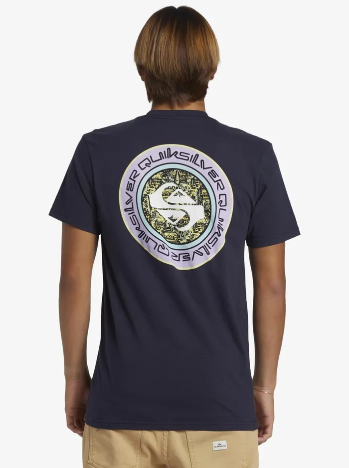 Tees Men Quiksilver Omni Circle TShirt Navy Blazer Tees Men Quiksilver Omni Circle TShirt Navy Blazer