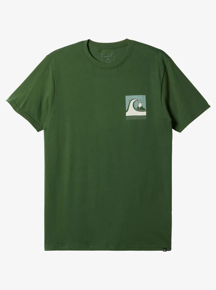 Tees Men Quiksilver Quik Blocks TShirt Greener Pastures