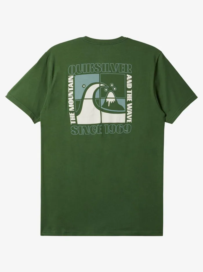 Tees Men Quiksilver Quik Blocks TShirt Greener Pastures Tees Men Quiksilver Quik Blocks TShirt Greener Pastures