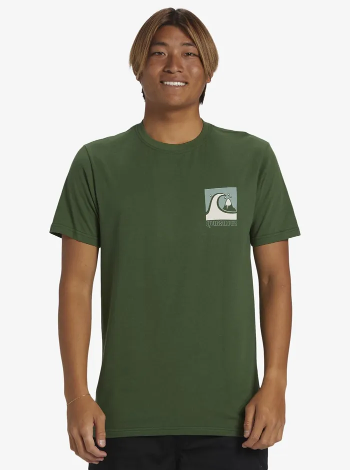 Tees Men Quiksilver Quik Blocks TShirt Greener Pastures Tees Men Quiksilver Quik Blocks TShirt Greener Pastures