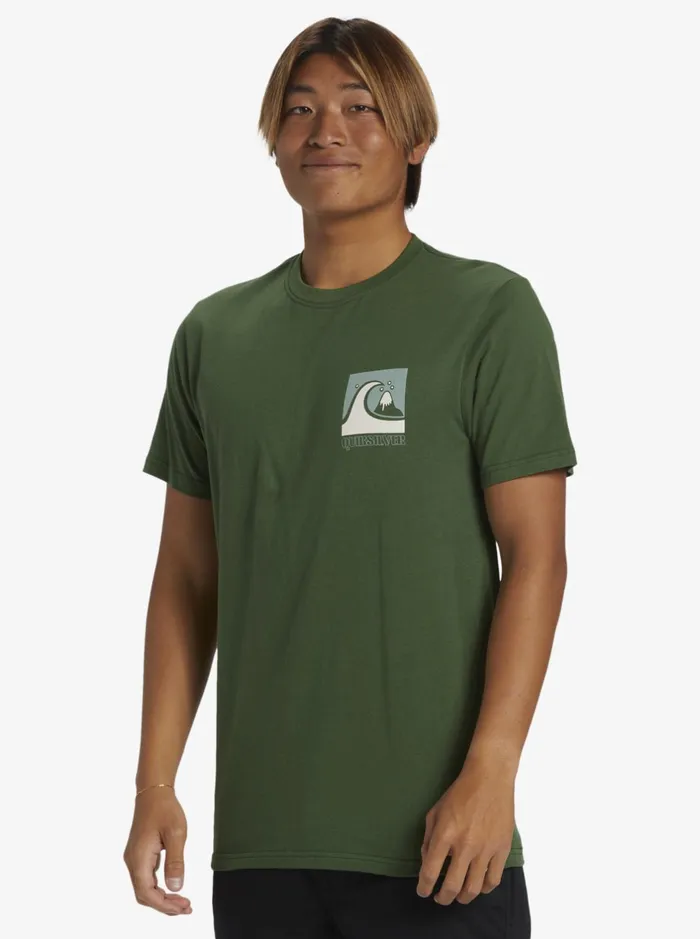 Tees Men Quiksilver Quik Blocks TShirt Greener Pastures Tees Men Quiksilver Quik Blocks TShirt Greener Pastures