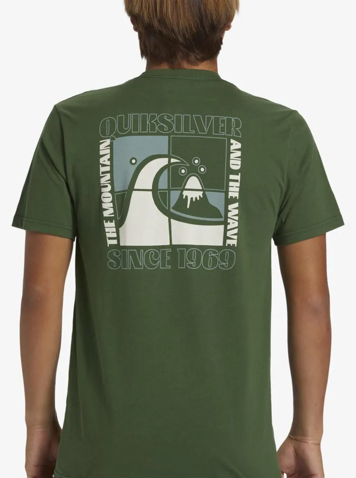 Tees Men Quiksilver Quik Blocks TShirt Greener Pastures Tees Men Quiksilver Quik Blocks TShirt Greener Pastures
