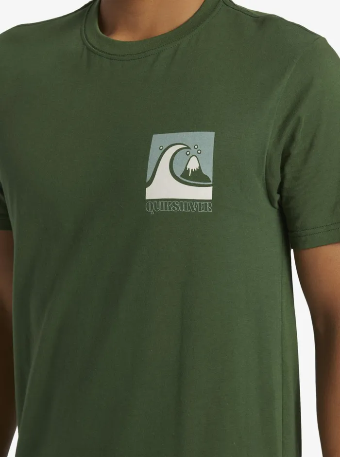 Tees Men Quiksilver Quik Blocks TShirt Greener Pastures Tees Men Quiksilver Quik Blocks TShirt Greener Pastures