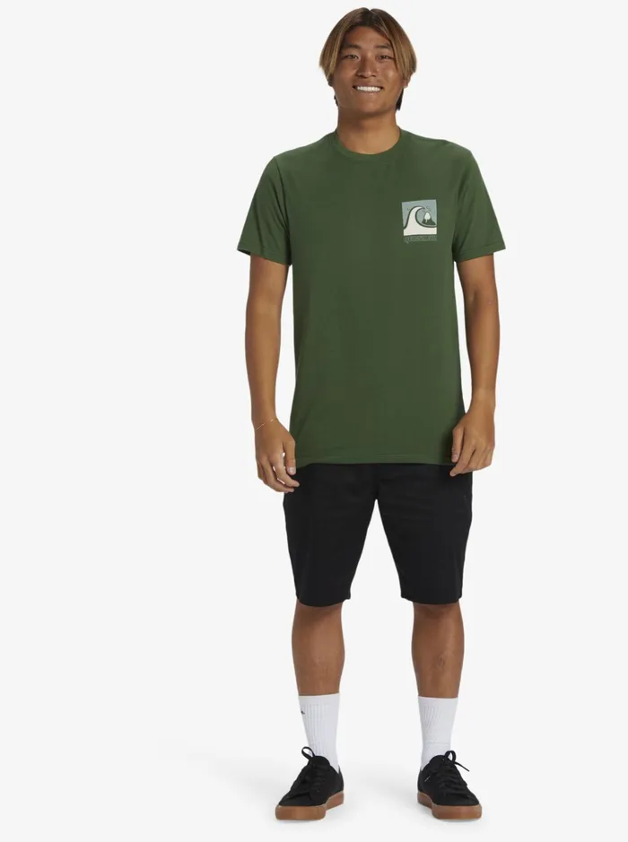 Tees Men Quiksilver Quik Blocks TShirt Greener Pastures Tees Men Quiksilver Quik Blocks TShirt Greener Pastures