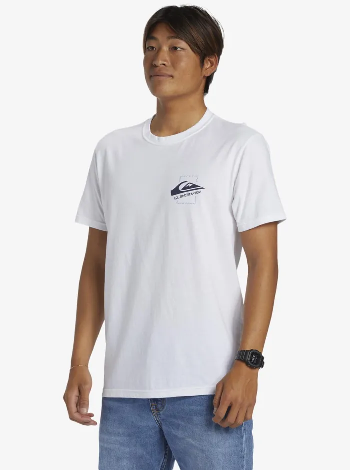 Tees Men Quiksilver Quik Moves TShirt White Tees Men Quiksilver Quik Moves TShirt White