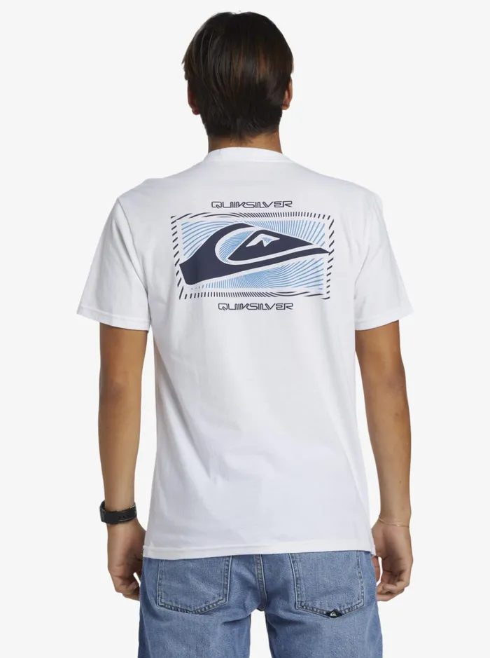 Tees Men Quiksilver Quik Moves TShirt White Tees Men Quiksilver Quik Moves TShirt White