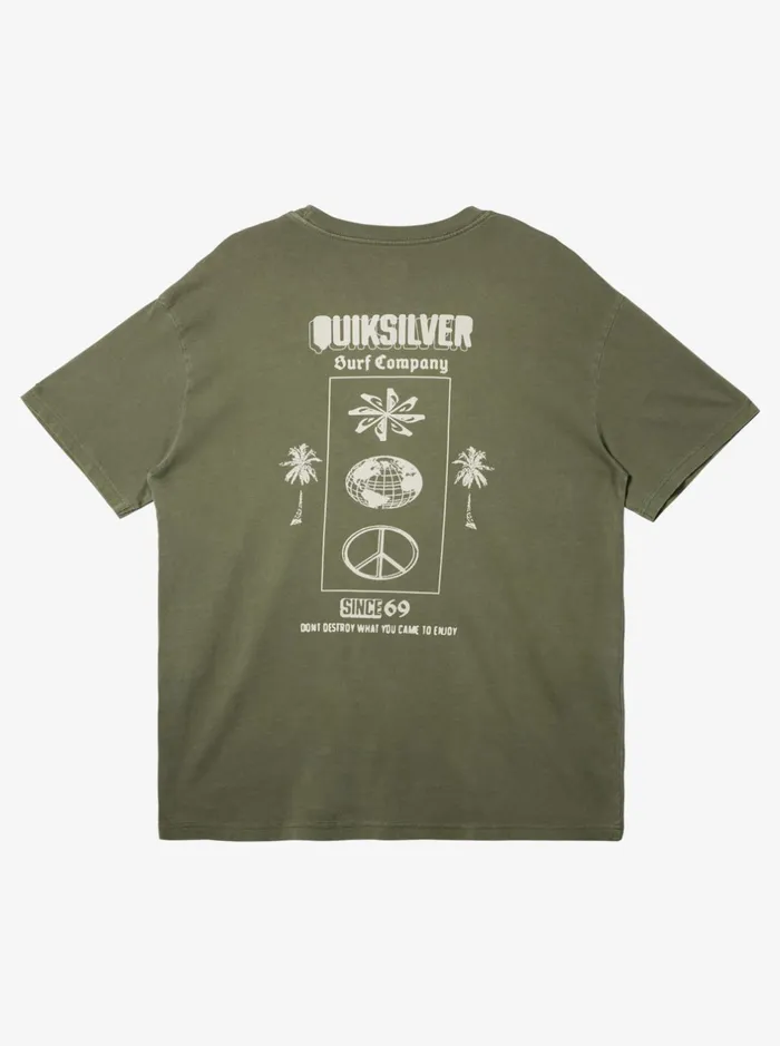 Tees Men Quiksilver Quik Ways TShirt Laurel Wreath Tees Men Quiksilver Quik Ways TShirt Laurel Wreath