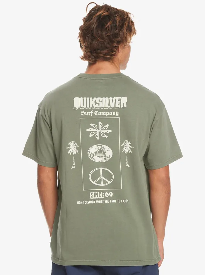 Tees Men Quiksilver Quik Ways TShirt Laurel Wreath Tees Men Quiksilver Quik Ways TShirt Laurel Wreath