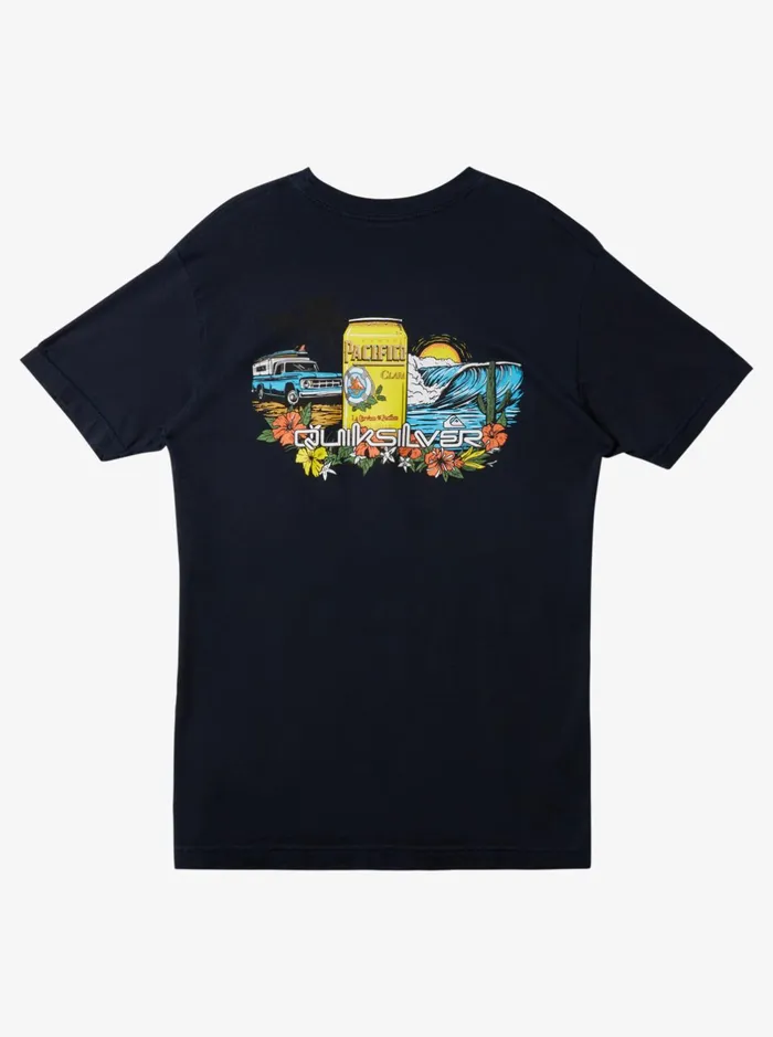 Tees Men Quiksilver Quiksilver X Pacifico Lockup TShirt Navy Blazer