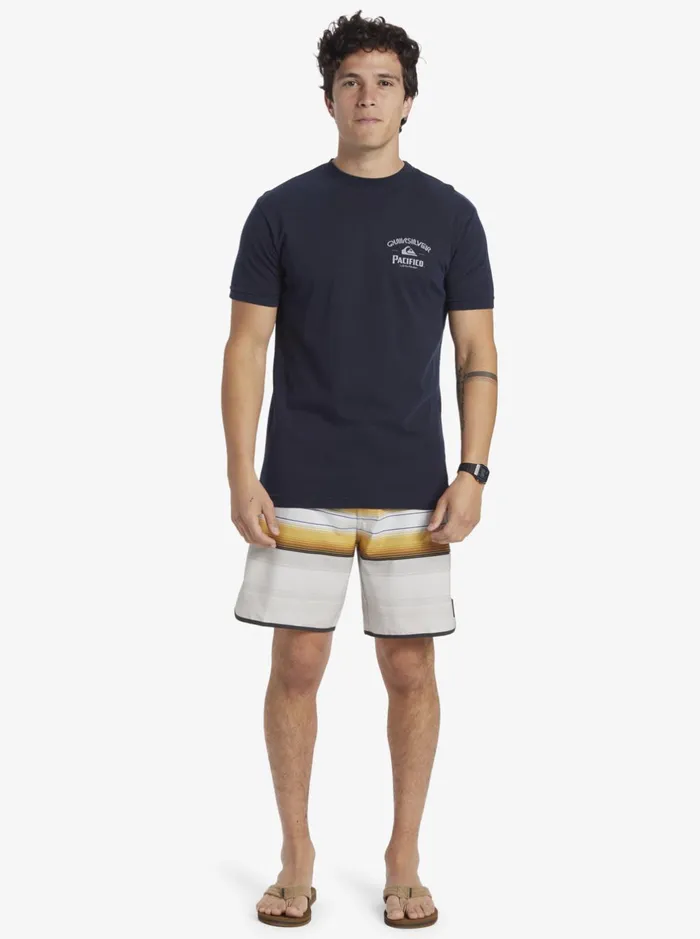 Tees Men Quiksilver Quiksilver X Pacifico Lockup TShirt Navy Blazer