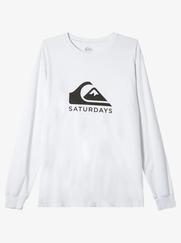Tees Men Quiksilver Quiksilver X Saturdays Nyc Graphic Long Sleeve TShirt White Tees Men Quiksilver Quiksilver X Saturdays Nyc Graphic Long Sleeve TShirt White