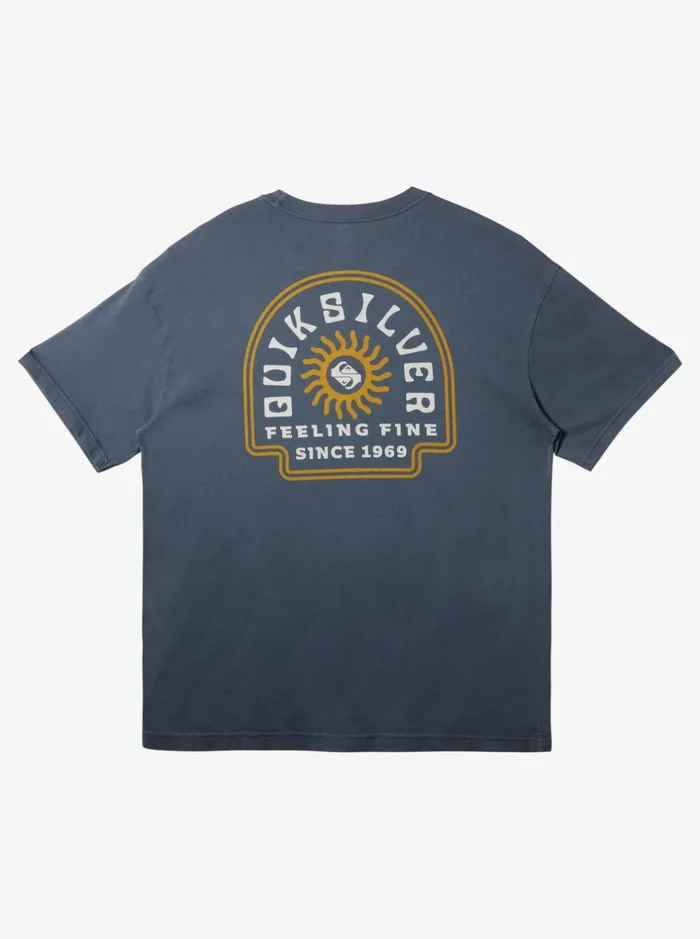 Tees Men Quiksilver State Of Mind TShirt Dark Slate Tees Men Quiksilver State Of Mind TShirt Dark Slate