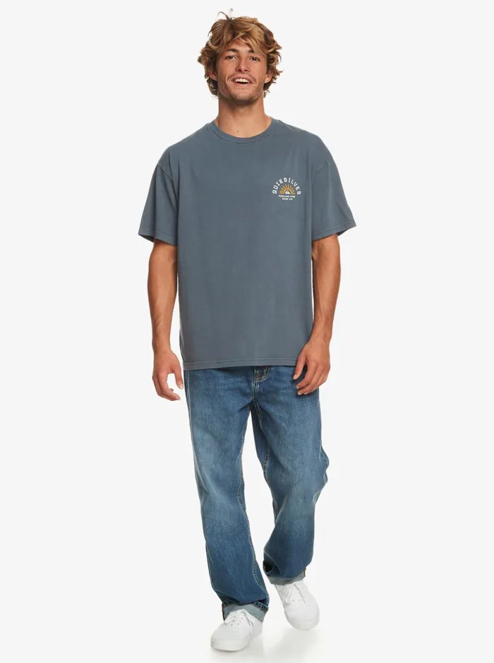 Tees Men Quiksilver State Of Mind TShirt Dark Slate Tees Men Quiksilver State Of Mind TShirt Dark Slate