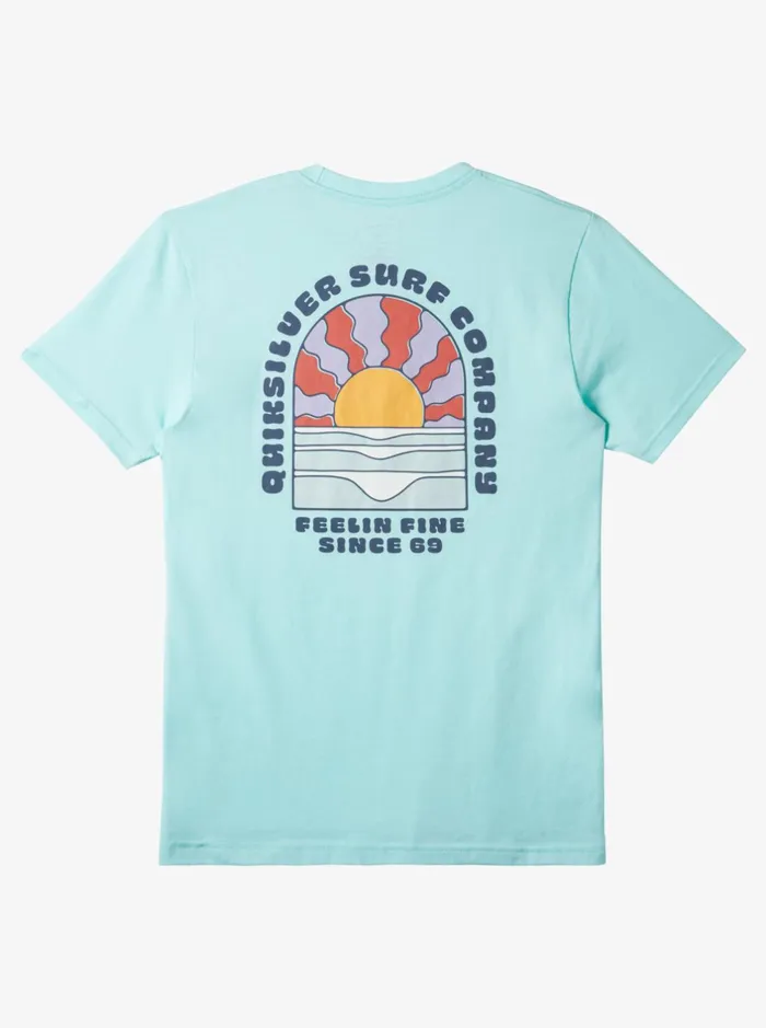 Tees Men Quiksilver Sunset Dreams TShirt Beach Glass Heather Tees Men Quiksilver Sunset Dreams TShirt Beach Glass Heather