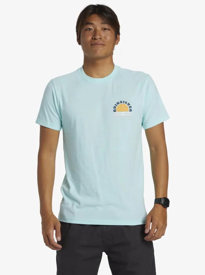 Tees Men Quiksilver Sunset Dreams TShirt Beach Glass Heather Tees Men Quiksilver Sunset Dreams TShirt Beach Glass Heather